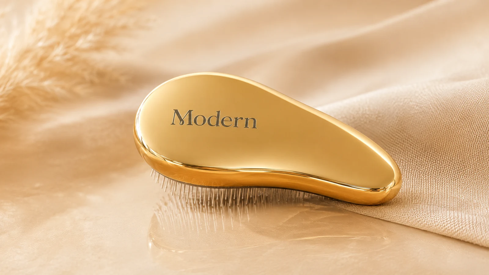 ゴールドのModernペットブラシ